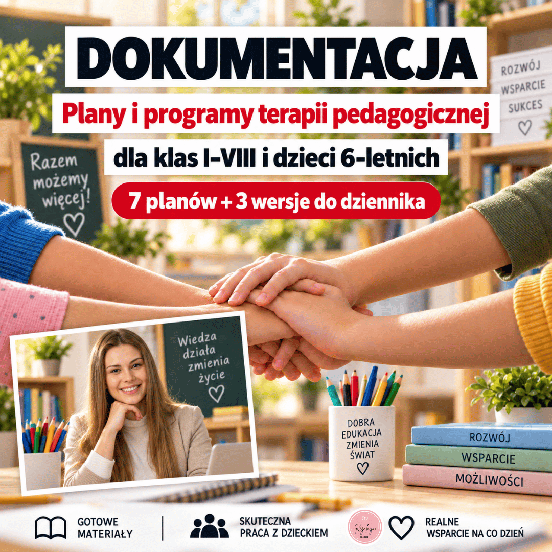 plany i programy terapii pedagogicznej dla klas I–VIII i dzieci 6-letnich