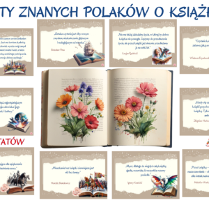 Cytaty znanych Polaków o książkach - materiały na gazetkę szkolną