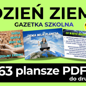 Gazetka szkolna Dzień Ziemi – 63 plansze do druku PDF