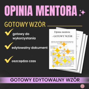 opinia mentora o nauczycielu wzór pdf do pobrania edytowalny dokument awans zawodowy nauczyciela