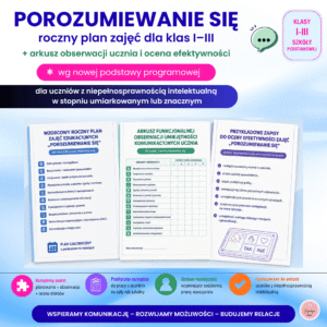 Porozumiewanie się – roczny plan zajęć dla klas I–III, arkusz obserwacji ucznia i ocena efektywności według nowej podstawy programowej